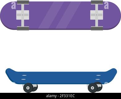 Skateboards, illustration, vector on white background. Stock Vector