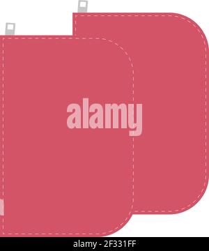 Pencil pouch, illustration, vector on white background. Stock Vector