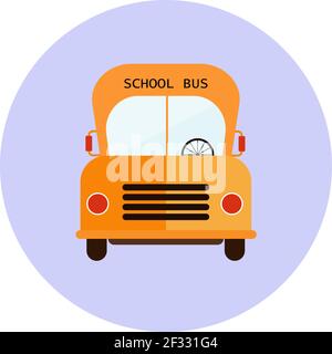 School bus, illustration, vector on white background. Stock Vector