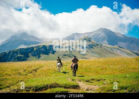 Mountains of Republic of Adygea, Russia. Caucasian mountains. Mountain Lake. Lagonaki. Stock Photo