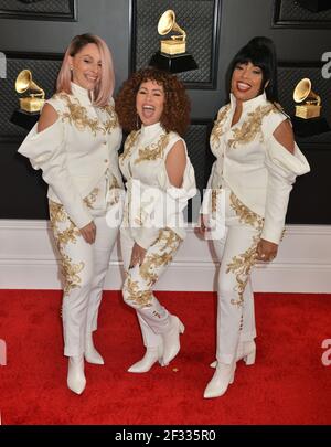 Flor de Toloache 449 attends the 62nd Annual GRAMMY Awards at Staples Center on January 26, 2020 in Los Angeles, California Stock Photo