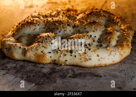 Traditional turkish wood fired stone brick oven and pita or pide bread  dough. This stone oven for Turkish pide or pita bread. Also known as Tandir  Stock Photo - Alamy