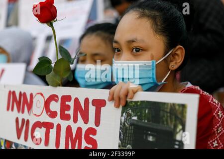 Portland, USA. 13th Mar, 2021. People demonstrated in Portland, Oregon ...