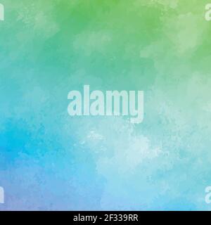 Panoramic texture of realistic multi-colored watercolor on a white background - Vector illustration Stock Vector