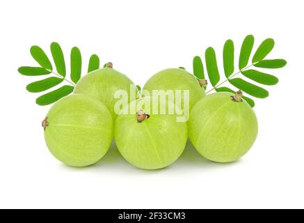 Indian gooseberry isolated on white background Stock Photo