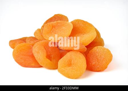 Dried apricots isolated on white background Stock Photo