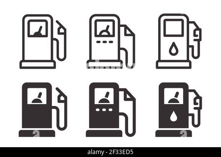 Gas station fuel icon. Vector illustration. Symbol of fuel pump. Stock Vector