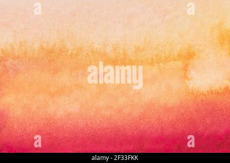 Bright pink and yellow colours. Aquarelle gradient on paper background. To paint in bright colours. Stock Photo