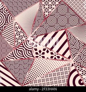 Wavy seamless illustration pattern. Modern stylish texture with monochrome trellis. Repeating geometric for background and wrapping. Simple graphic Stock Vector