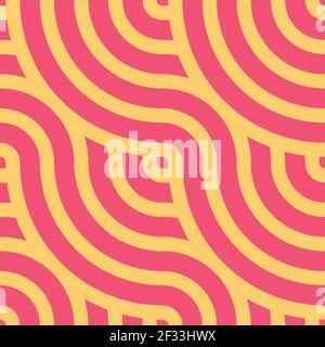 Wavy seamless vector pattern. Modern stylish texture with monochrome trellis. Repeating geometric for background and wrapping. Simple graphic Stock Vector