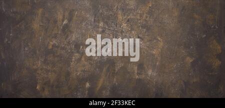 Painted background canvas texture as abstract wall surface, art painter concept. Panorama or panoramic view with copy space Stock Photo