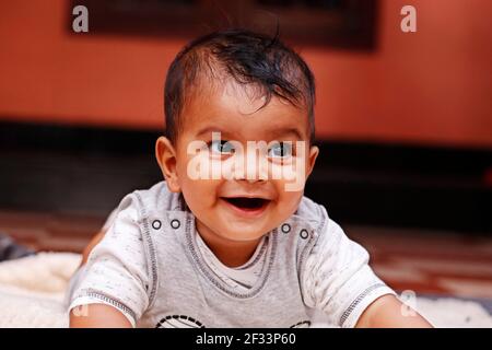 indian smiling baby boy