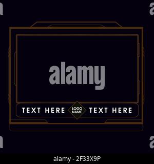 Twitch panels for live streaming Stock Vector