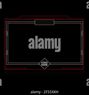Twitch panels for live streaming Stock Vector
