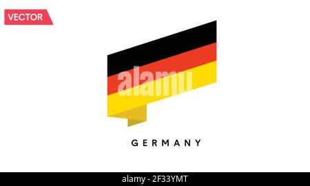 Germany Flag Icon. Vector isolated illustration of the flag of Germany Stock Vector