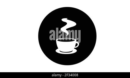Coffee Cup Icon. Black and White isolated cup of coffee illustration Stock Vector