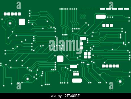 Technology line circuit mainboard computer with binary numeral system background vector illustration Stock Vector