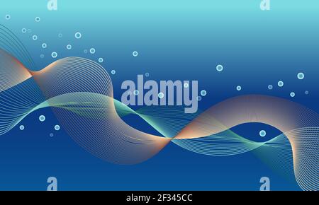 Abstract background. Stylized image of the underwater world. Vector EPS10 Stock Vector
