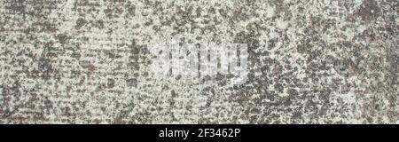textured surface of unpolished, grey stone, top view, banner Stock Photo