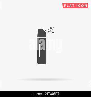 Pepper Spray flat vector icon. Hand drawn style design illustrations. Stock Vector