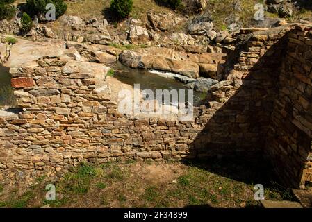 Adelong gold fields relics. Adelong Falls. Stock Photo