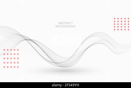 Abstract gray wave Vector abstract background wave. Stock Vector