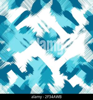 Light blue and white background. Colored grunge wallpaper. Abstract pattern of chaotic brush strokes. Large paint stains. Modern creative design Stock Photo