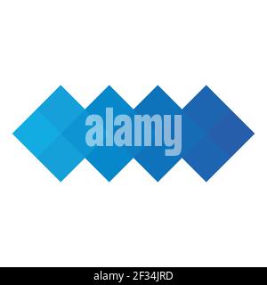 Abstract pixelized mosaic logo design Stock Vector