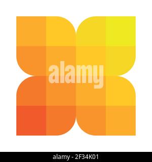 Abstract pixelized mosaic logo design Stock Vector