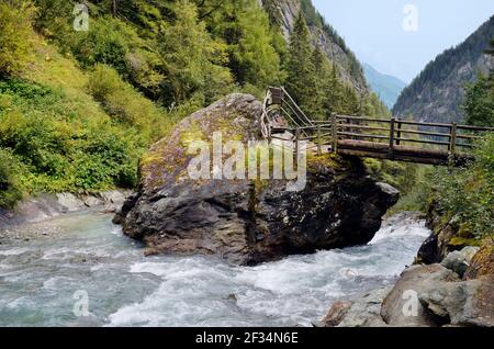 Austria, Tirol, Umbal waterfall in Virgen Valley, East Tyrol Stock Photo