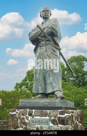 Nagasaki, Japan - Sakamoto Ryoma Statue at Wakamiya Inari