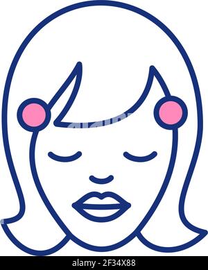 Electroencephalogram RGB color icon Stock Vector
