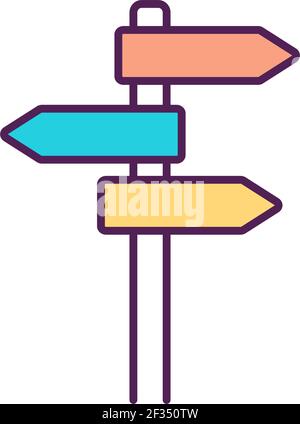 Providing solutions RGB color icon Stock Vector