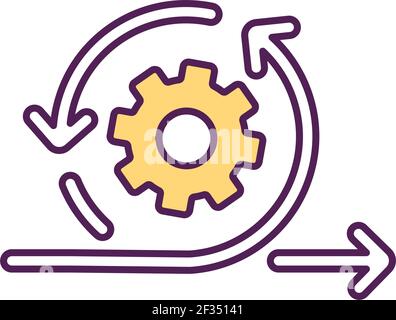 Fostering business agility RGB color icon Stock Vector