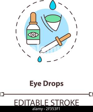Eye drops concept icon Stock Vector