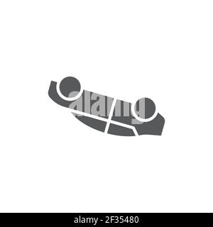 overturned car vector icon filled flat sign for mobile concept and web design car accident glyph Stock Vector