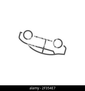 overturned car vector icon filled flat sign for mobile concept and web design car accident glyph Stock Vector