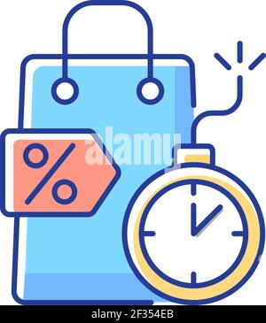 Limited-time offer RGB color icon Stock Vector