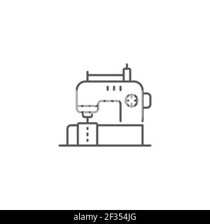 sewing machine line icon outline vector sign linear style pictogram isolated on white symbol Stock Vector