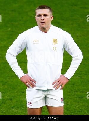 TWICKENHAM, ENGLAND - MARCH 13: Jonny May of England  during Guinness 6 Nations between England and France at Twickenham Stadium , London, UK on 13th Stock Photo