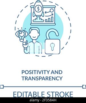 Positivity and transparency concept icon Stock Vector
