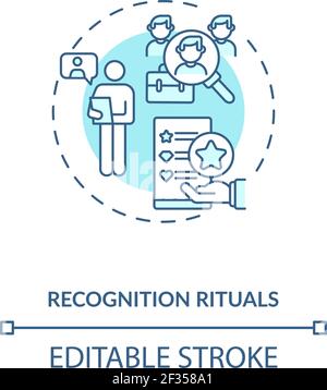 Recognition rituals concept icon Stock Vector