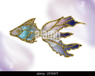 Beautiful vector illustration, fish in art style Stock Vector