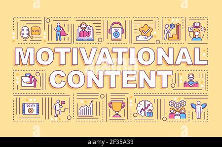 Motivational content word concepts banner Stock Vector