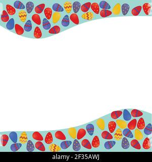 Easter colorful eggs design illustration for covers, add text, scalable vector Stock Vector