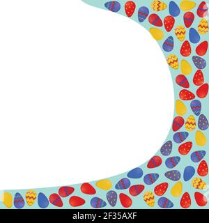 Easter colorful eggs design illustration for covers, add text, scalable vector Stock Vector