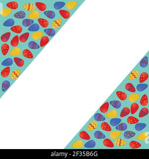 Easter colorful eggs design illustration for covers, add text, scalable vector Stock Vector