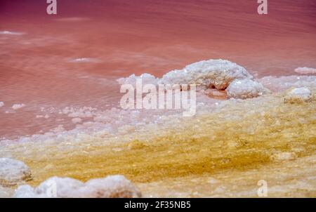 The salt lakes of walvis bay near swakopmund, namibia Stock Photo