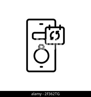 Reservation buy jewelry line icon. Isolated vector element. Stock Vector