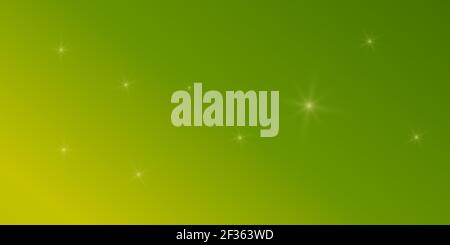 Green tones Gradient colorful bright background with stars flare glare lights. Vector illustration horizontal format Stock Vector